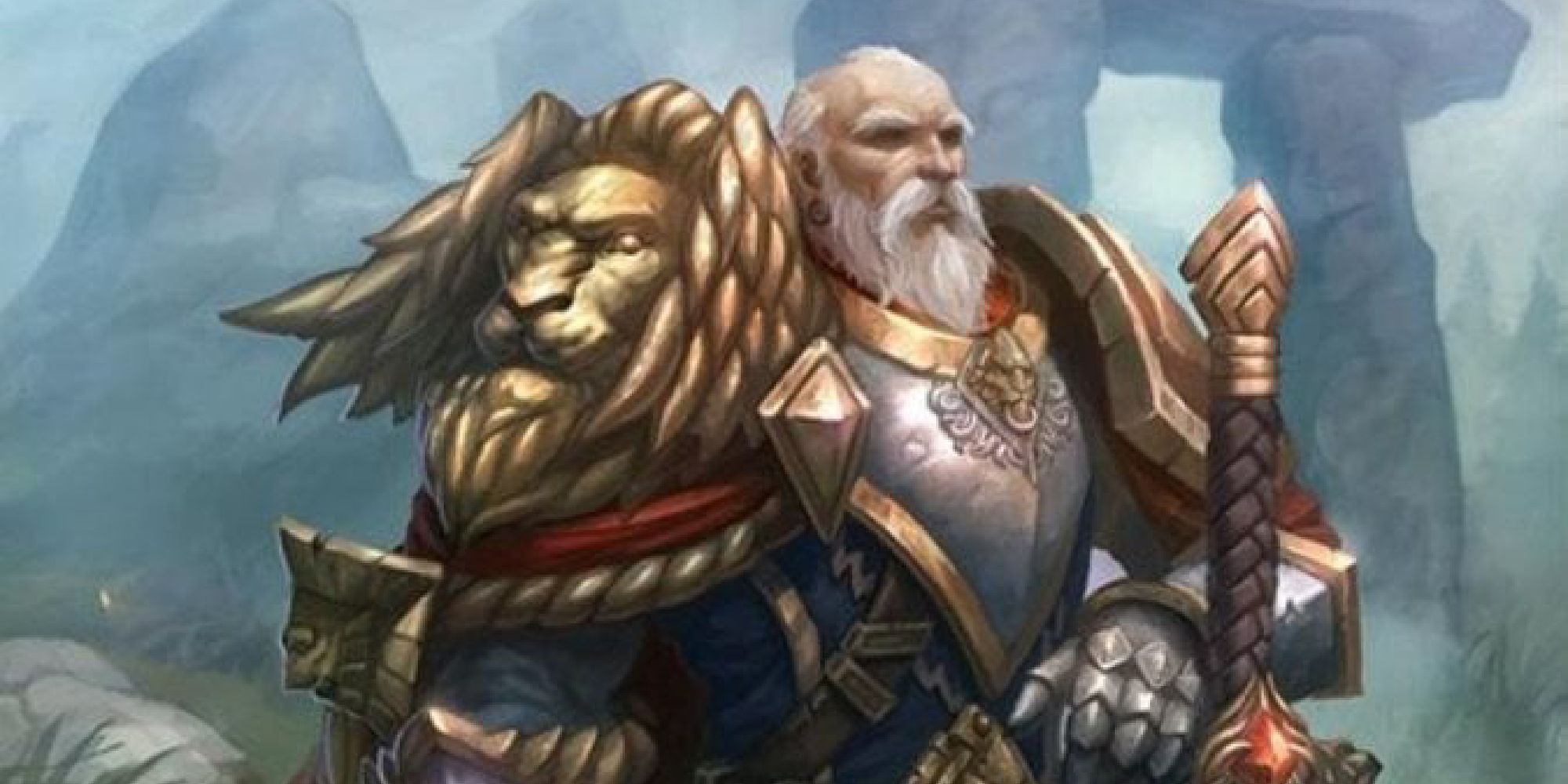 Anduin Lothar aus WoW in königlicher Pose