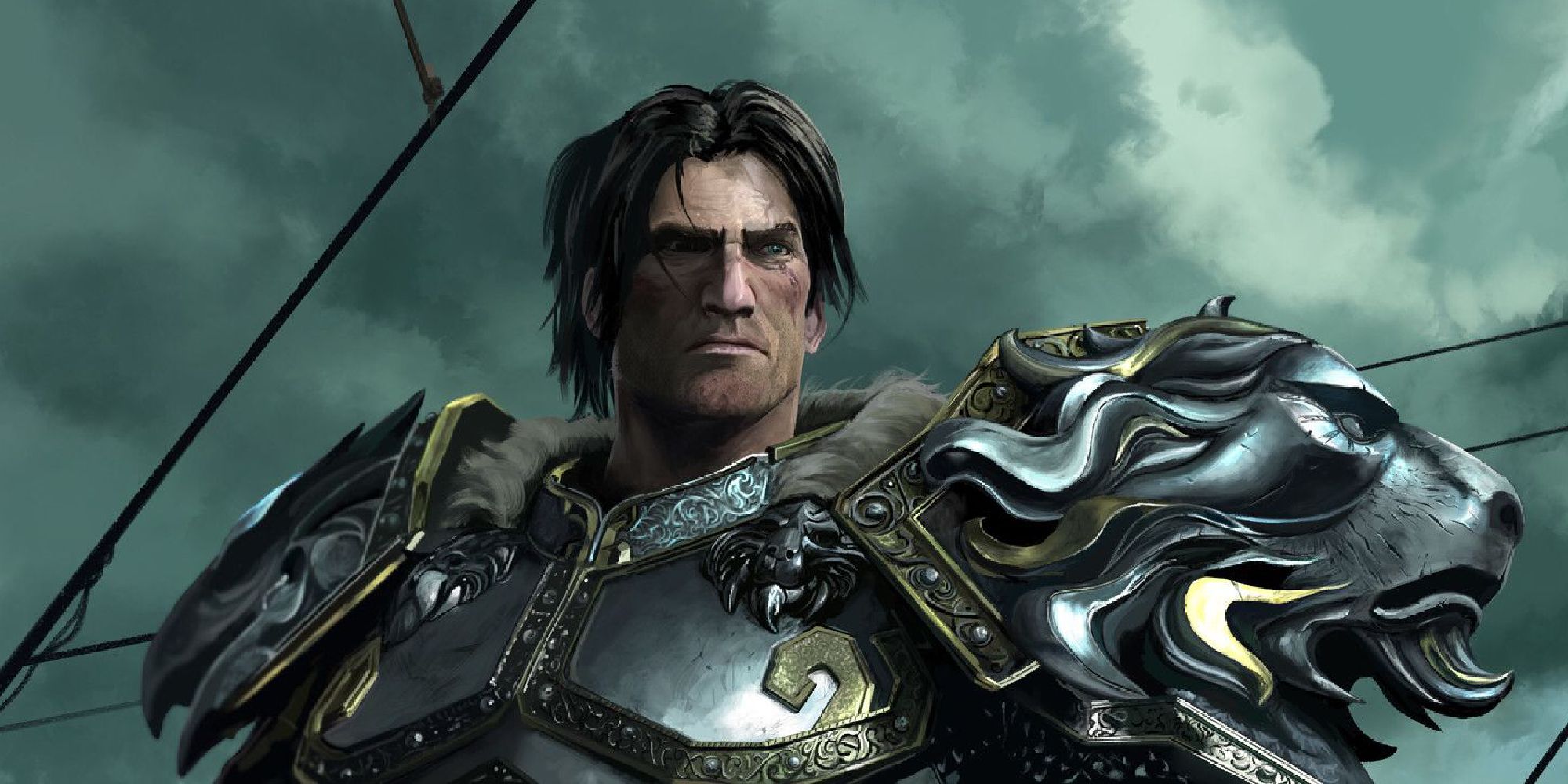 Varian Wrynn von wow gegen einen Sturm