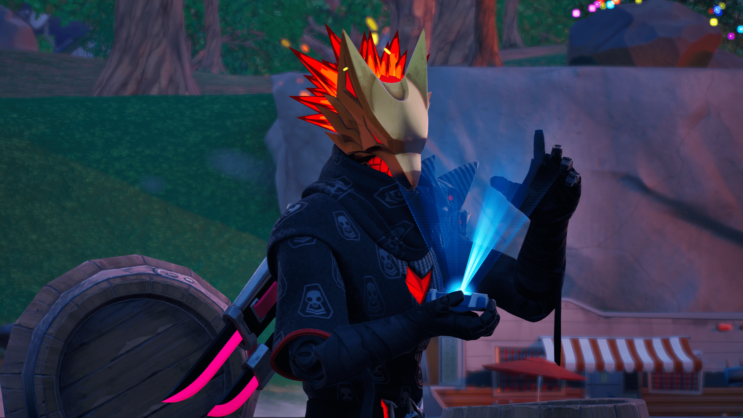 Vierzehn Tage Fortnite-Charakter, der eine Erweiterung auswählt