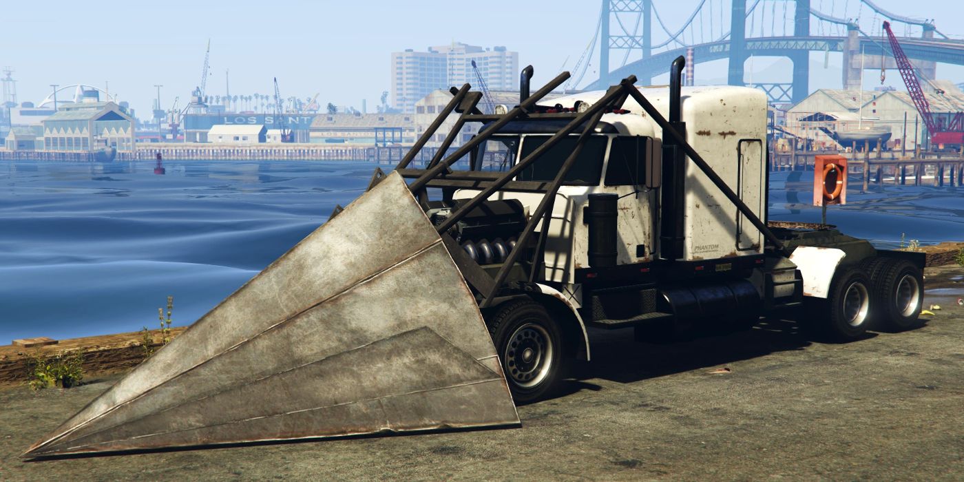 Der Phantom Wedge Truck im Leerlauf in GTA Online.