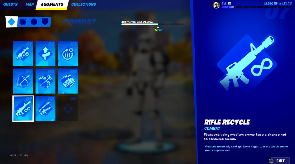 So schalten Sie alle Augments in Fortnite Chapter 4 Season 1 frei