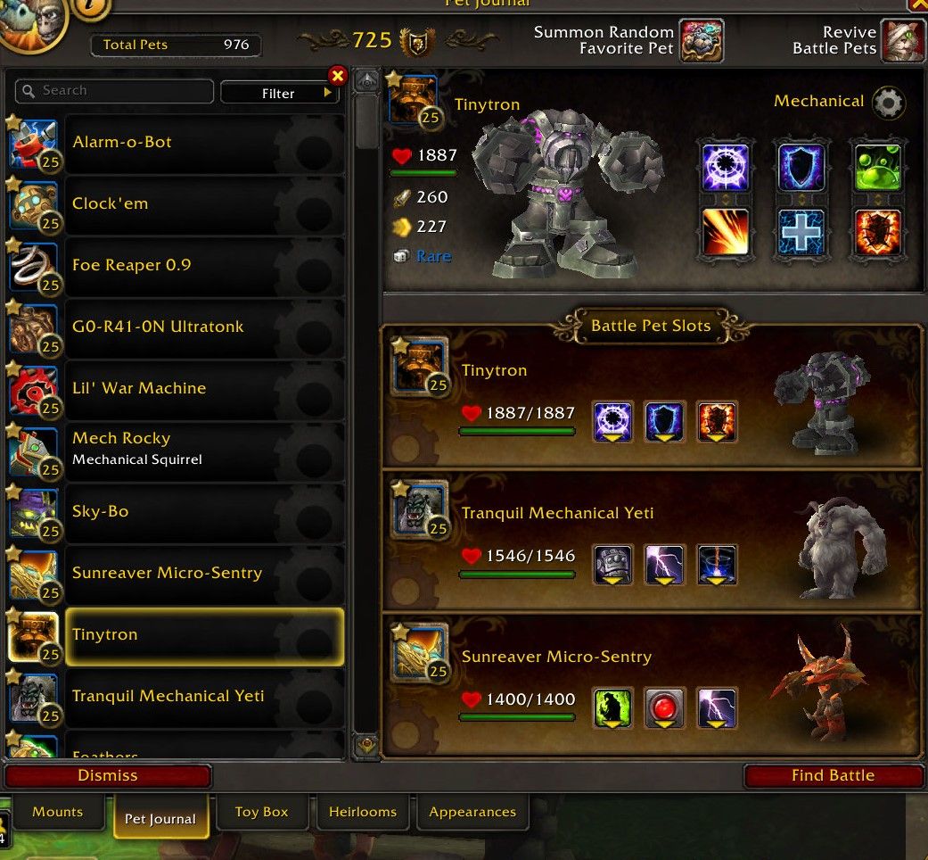World of Warcraft Bakhushek gegen mechanisches Haustierteam