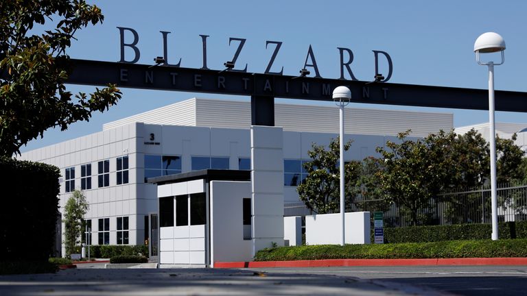 Der Eingang zum Campus von Activision Blizzard Inc. wird am 6. August 2019 in Irvine, Kalifornien, USA, gezeigt. REUTERS/Mike Blake