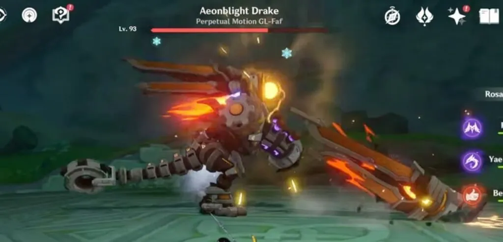 Genshin Impact Aeonblight Drake Bodenangriffe