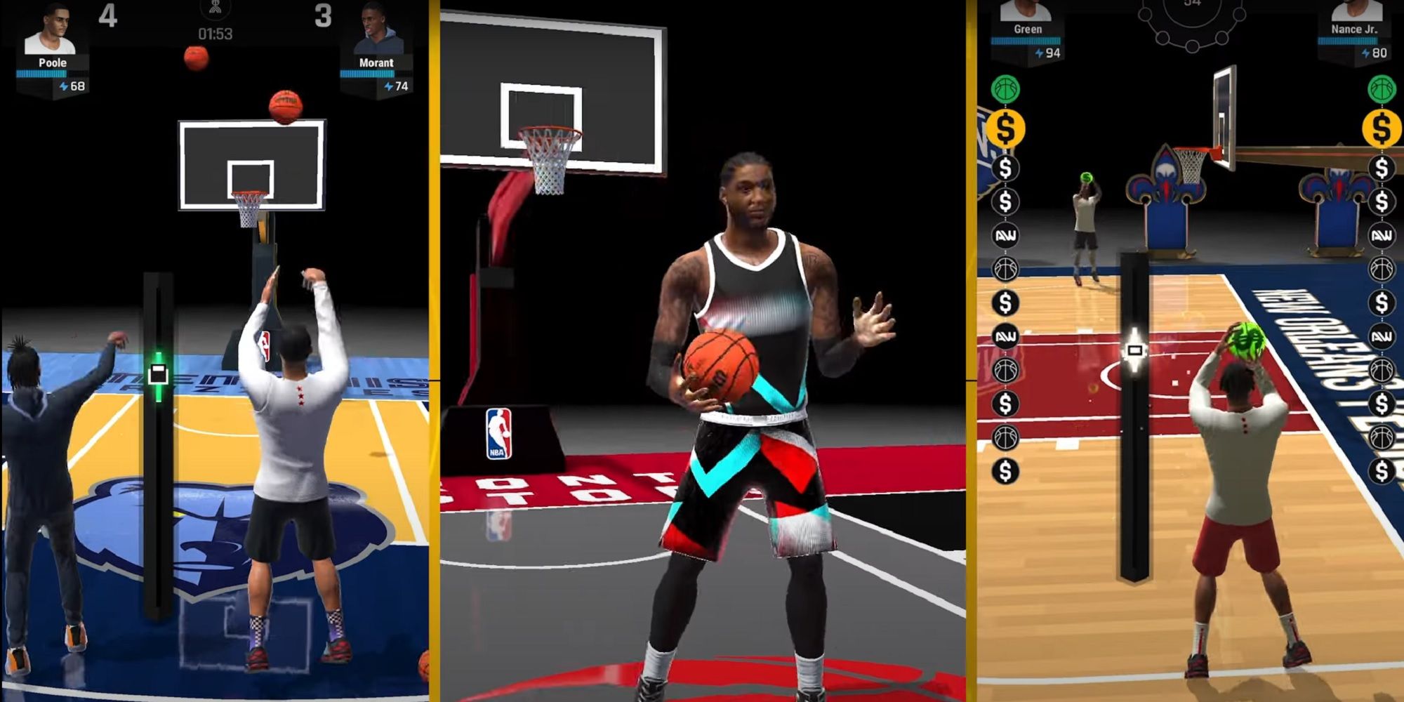 nba Basketballspieler aller Welt schießen Körbe