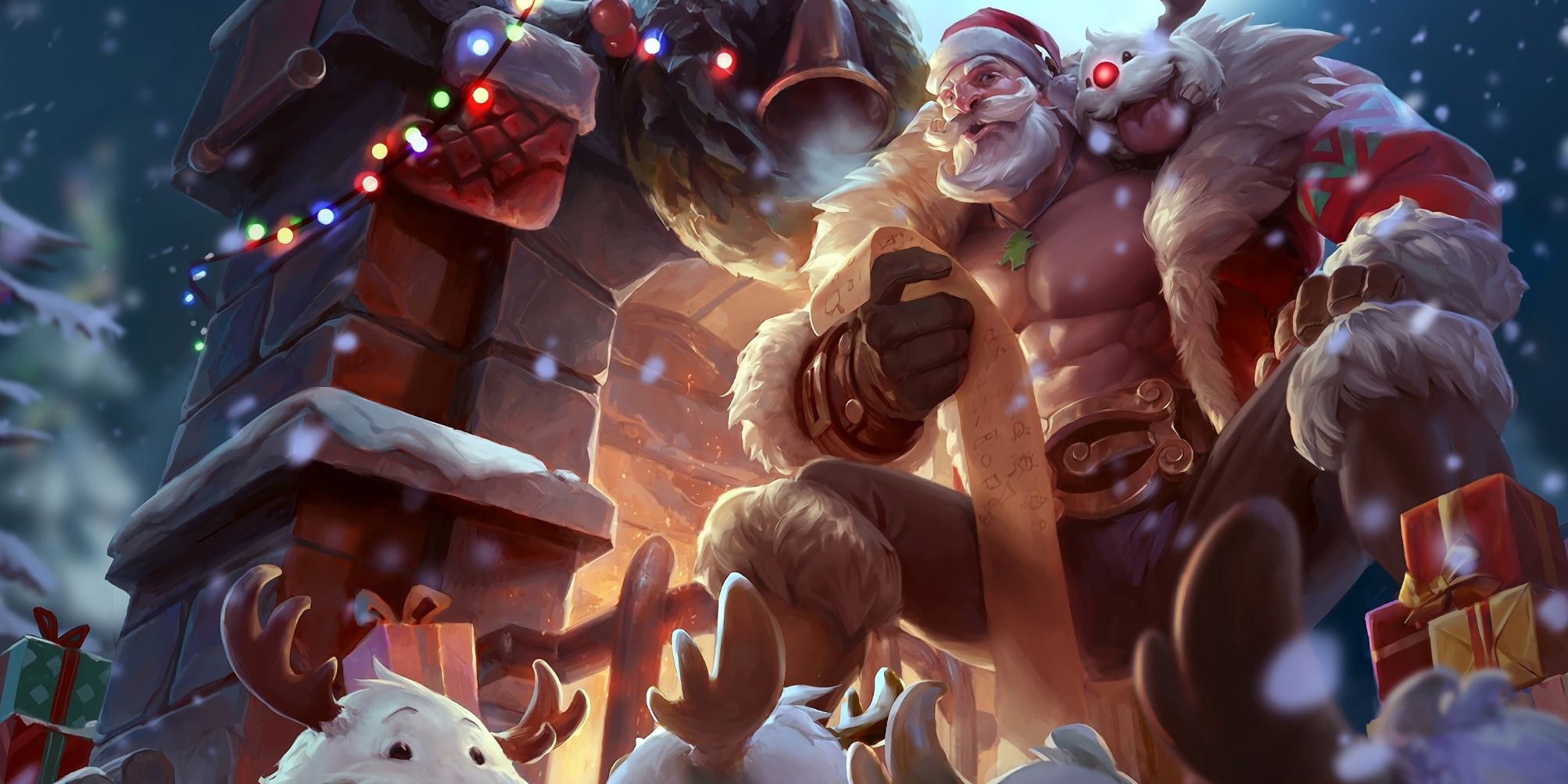 santa braum splash art league of legends