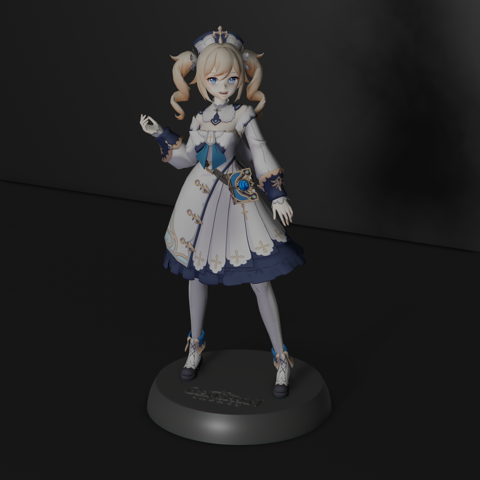 1.png 3D file Barbara - Genshin Impact・Template to download and 3D print
