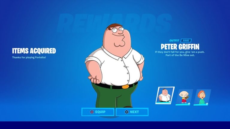 Family Guy Fortnite-Skin ist möglicherweise auf dem Weg, wie ein neues Leck enthüllt