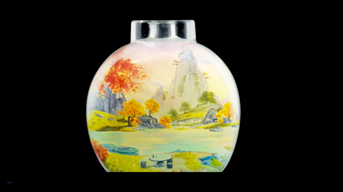 Wang Ziyong, artifactist, painted wine with Liyue.