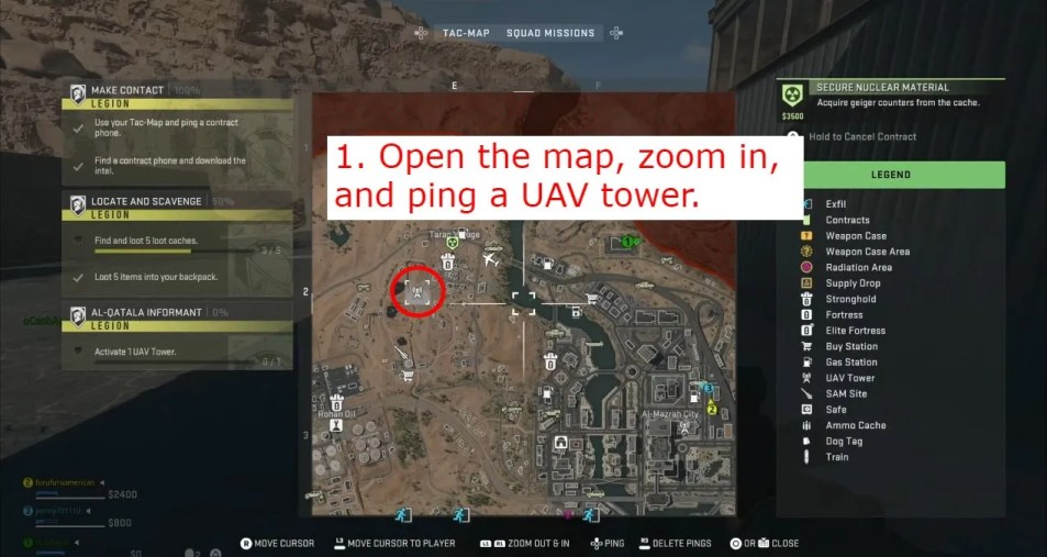 Aktiviere 1 UAV Tower DMZ