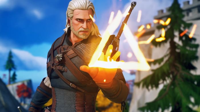 Geralt von Rivia in Fortnite.