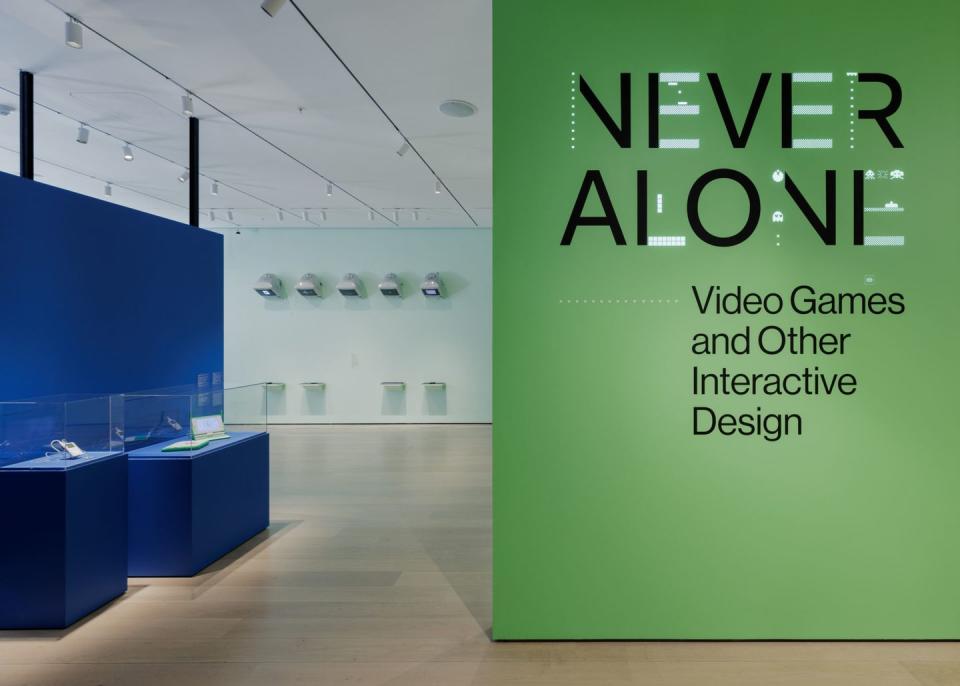 Installationsansicht einer Moma-Ausstellung über Videospiele
