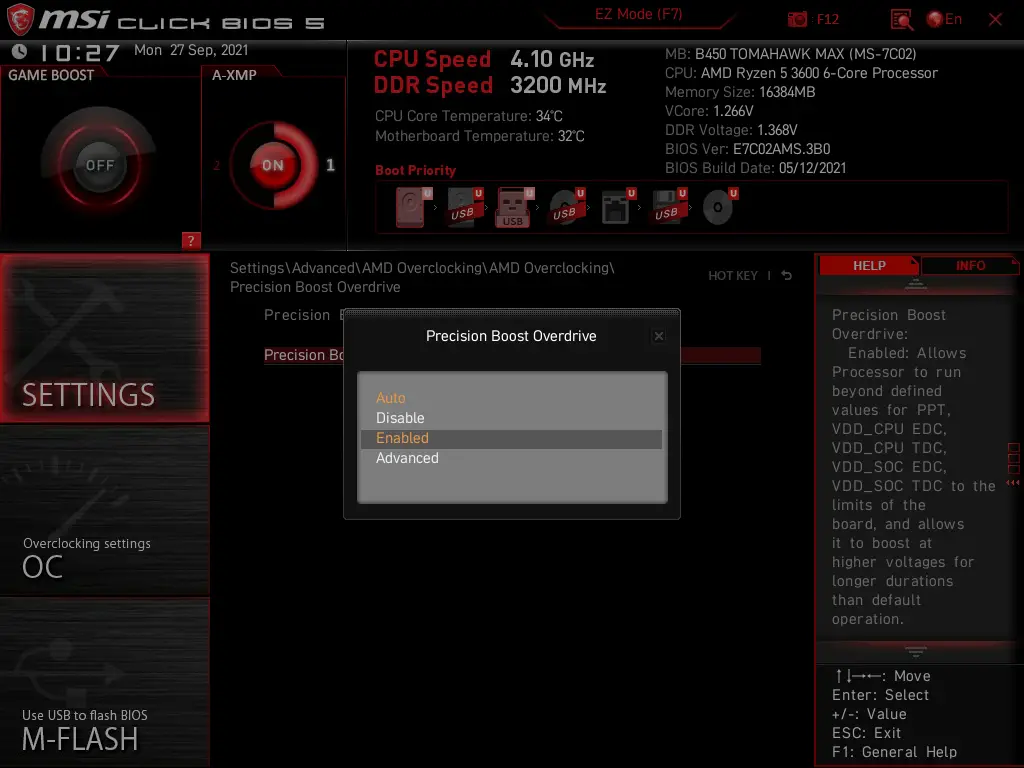 So aktivieren Sie Precision Boost Overdrive im BIOS, um die FPS in Call Of Duty Warzone 2 zu erhöhen.