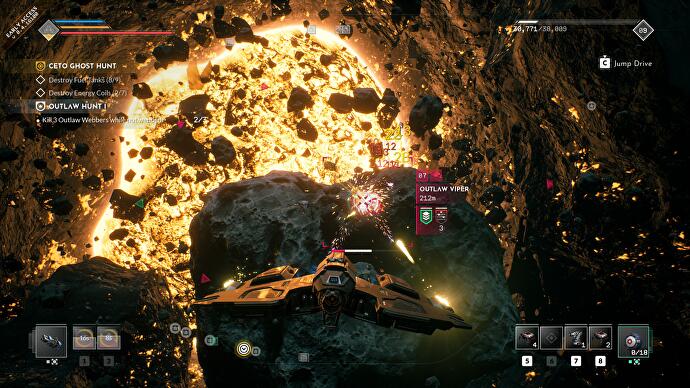 Everspace 2 Explosion im Weltraum