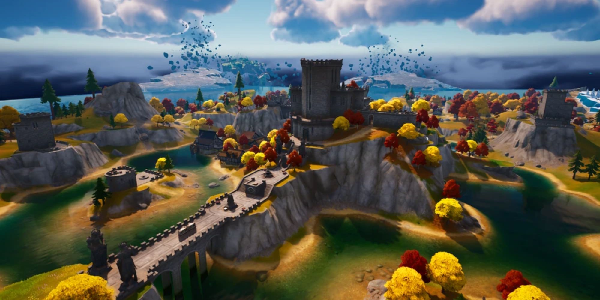Eine große mittelalterliche Burg in Fortnite Kapitel 4 namens The Citadel