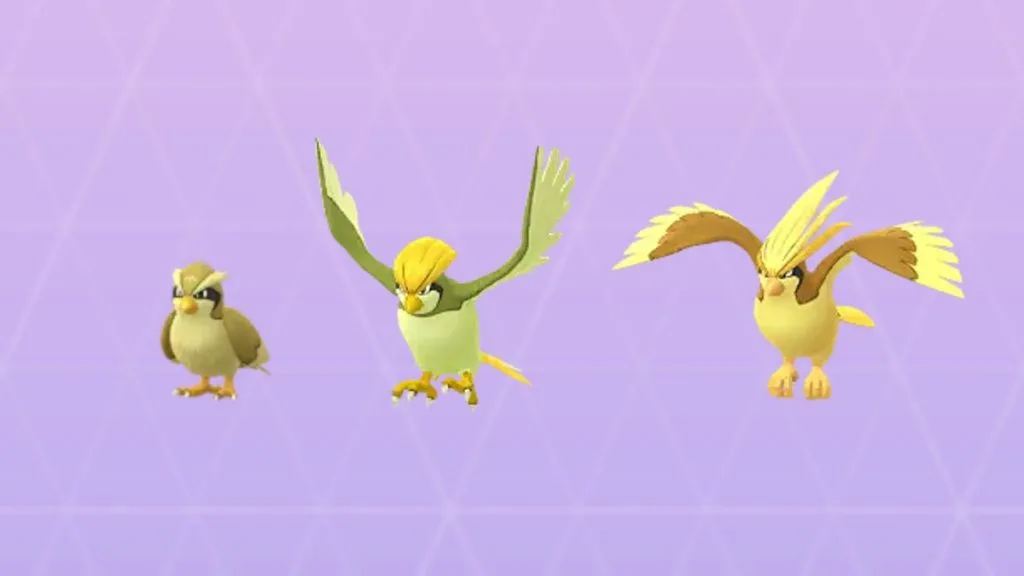 Shiny Pidgey Family Pokemon GO