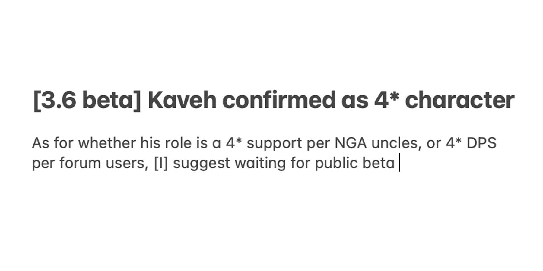 Genshin Impact Kaveh leckt