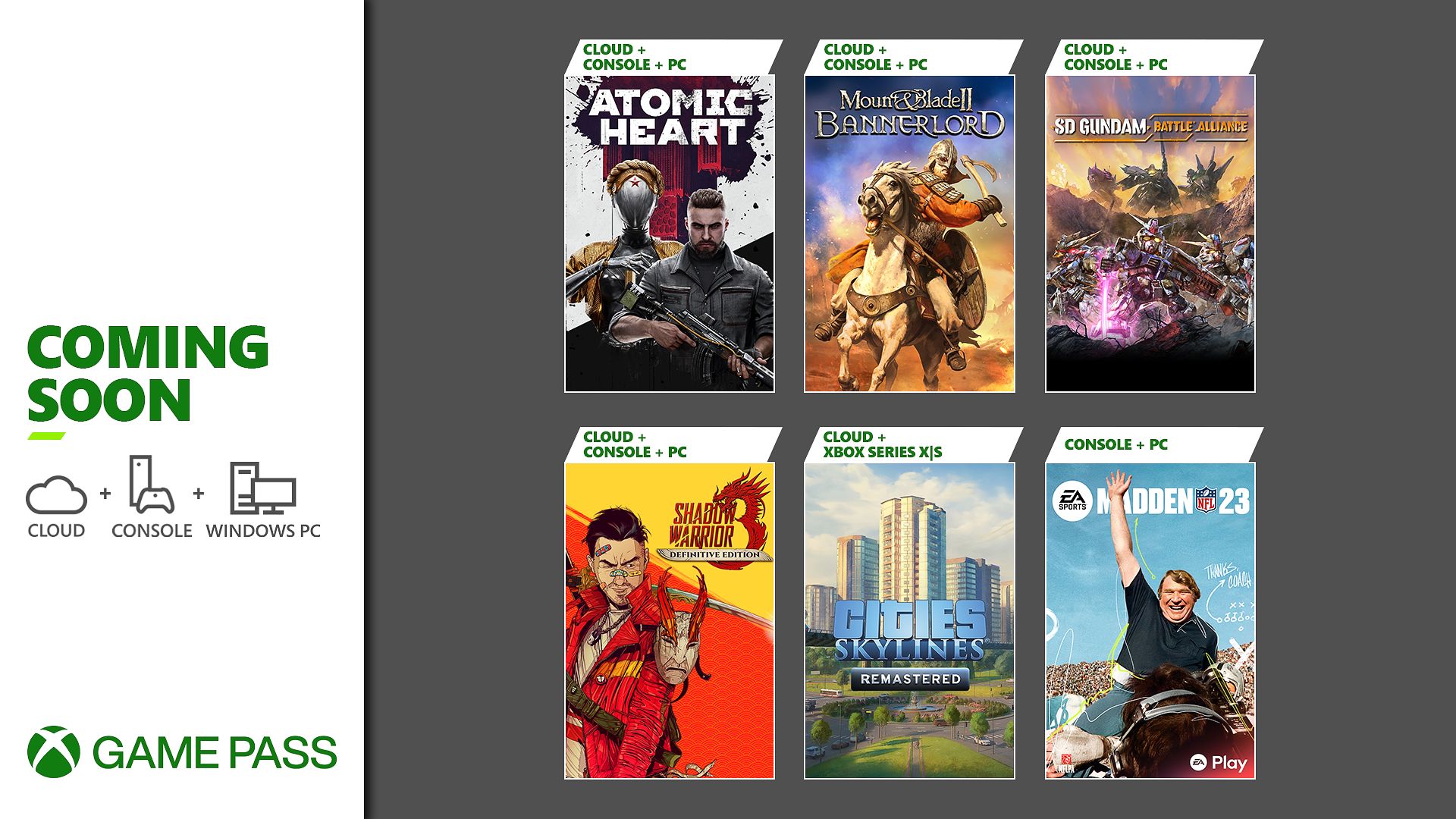 Im Xbox Game Pass: Madden NFL 23, Atomic Heart, Mount & Blade II: Bannerlord und mehr