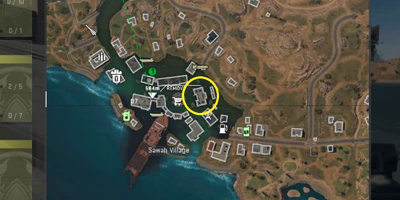 Kartenposition des Siwah Hotels in Warzone 2 DMZ
