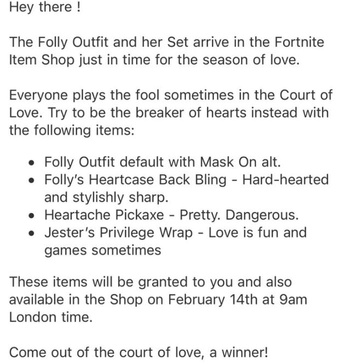 Fortnite 2023 Valentinstag-Skin