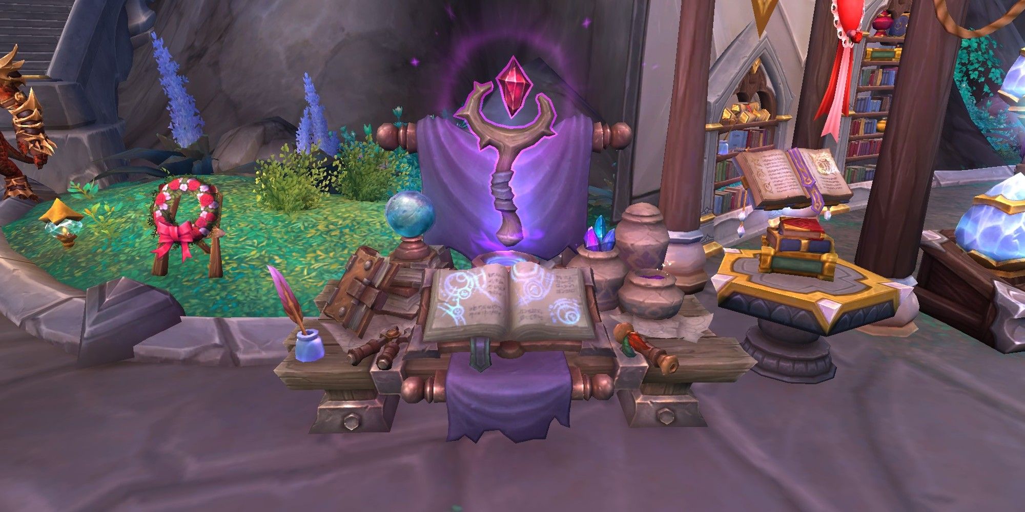 The Enchanter's Lectern workstation in Valdrakken in World of Warcraft.