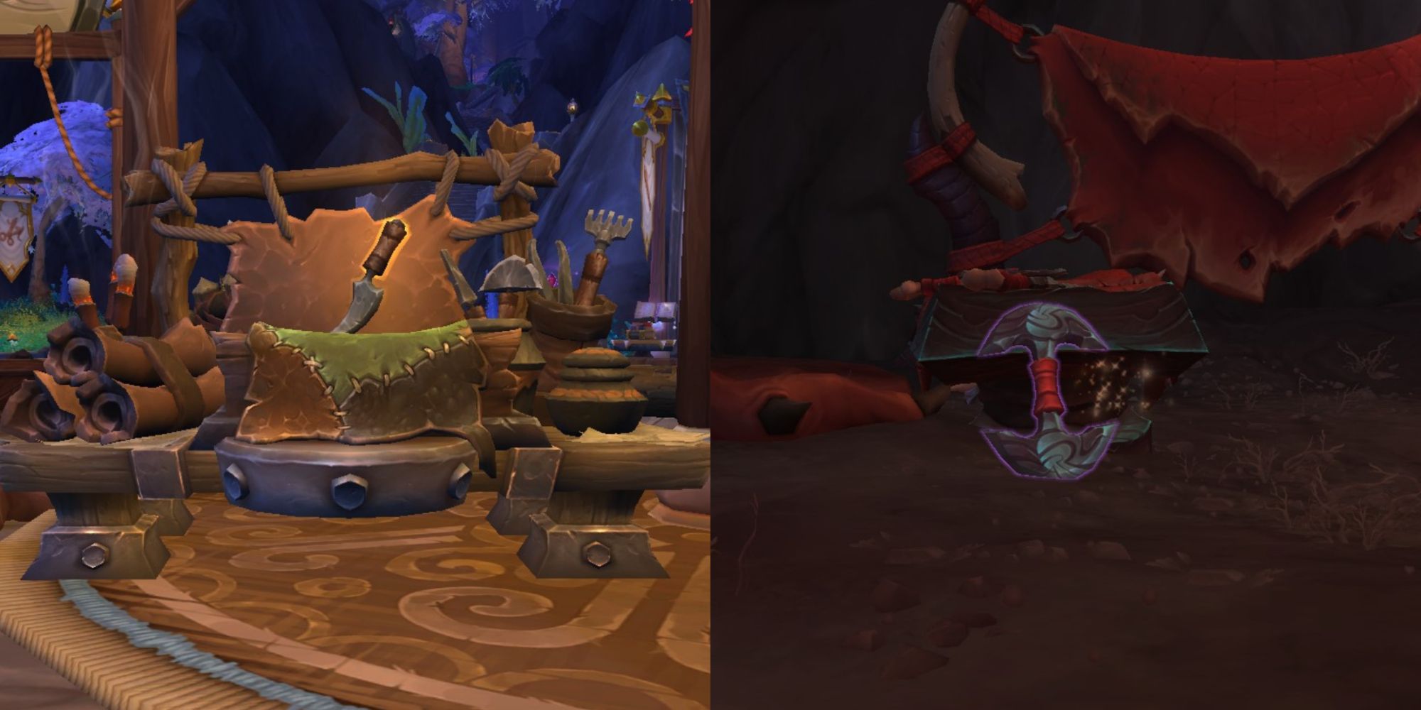 World Of Warcraft Dragonflight Lederverarbeitungsbank und Wissensschätze