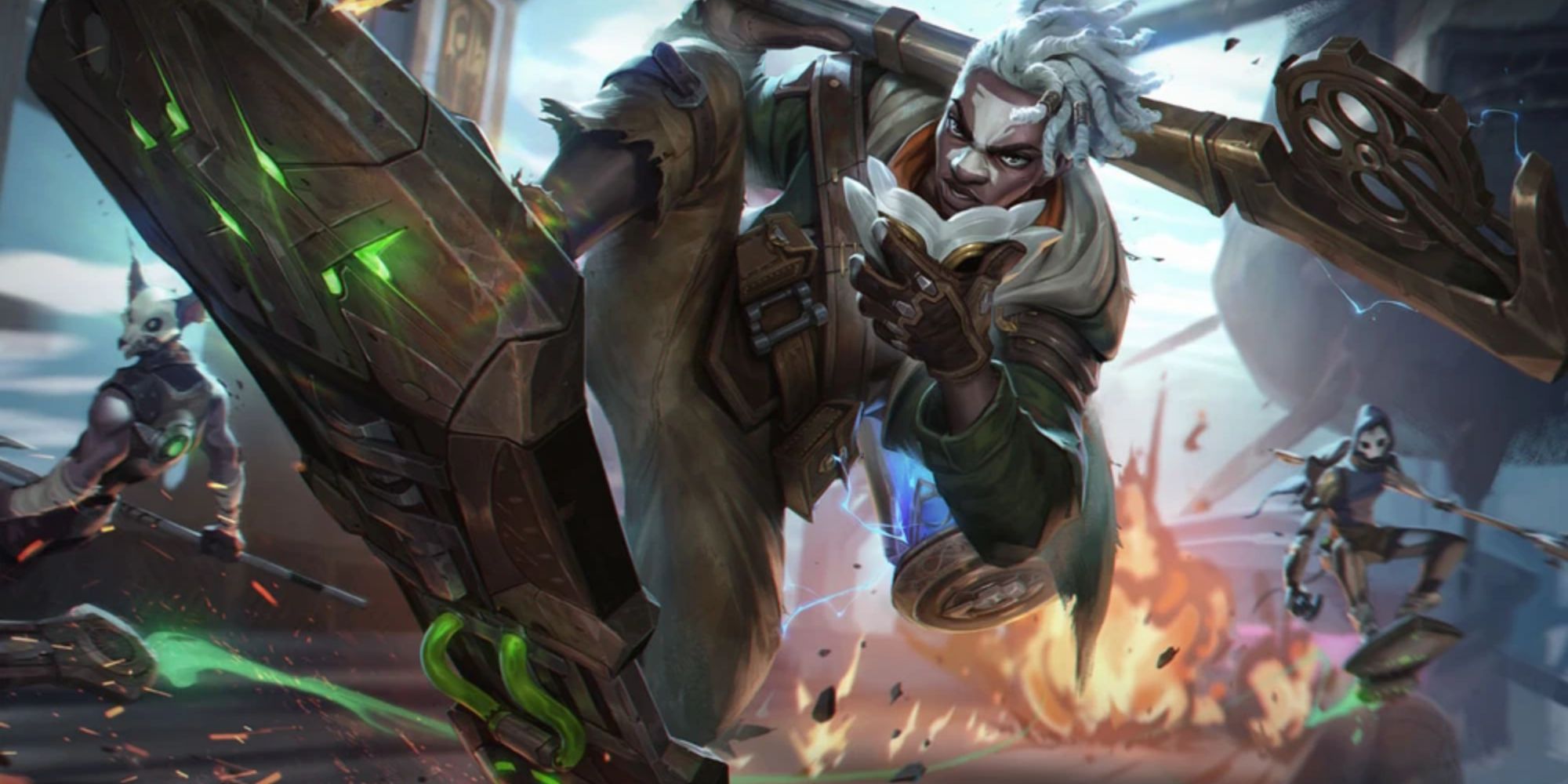 Firelight Ekko Splash Art Liga der Legenden