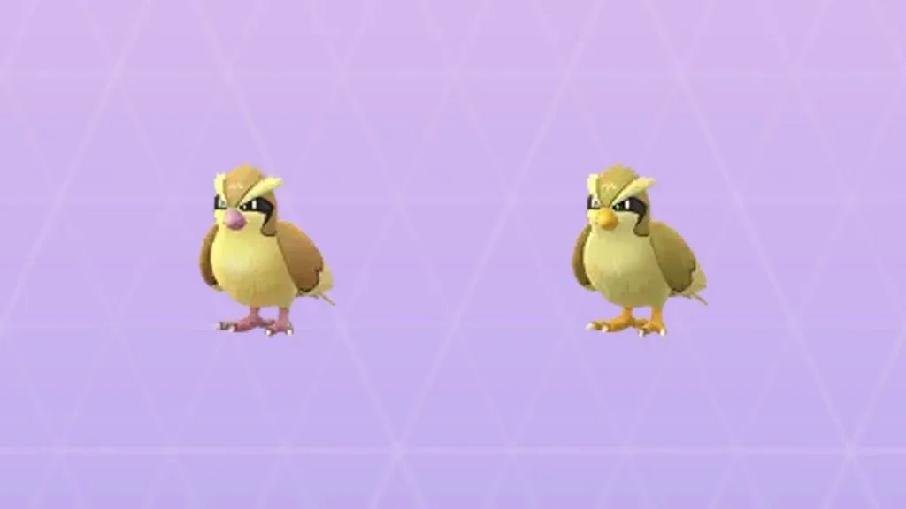Glänzender Pidgey-Pokédex