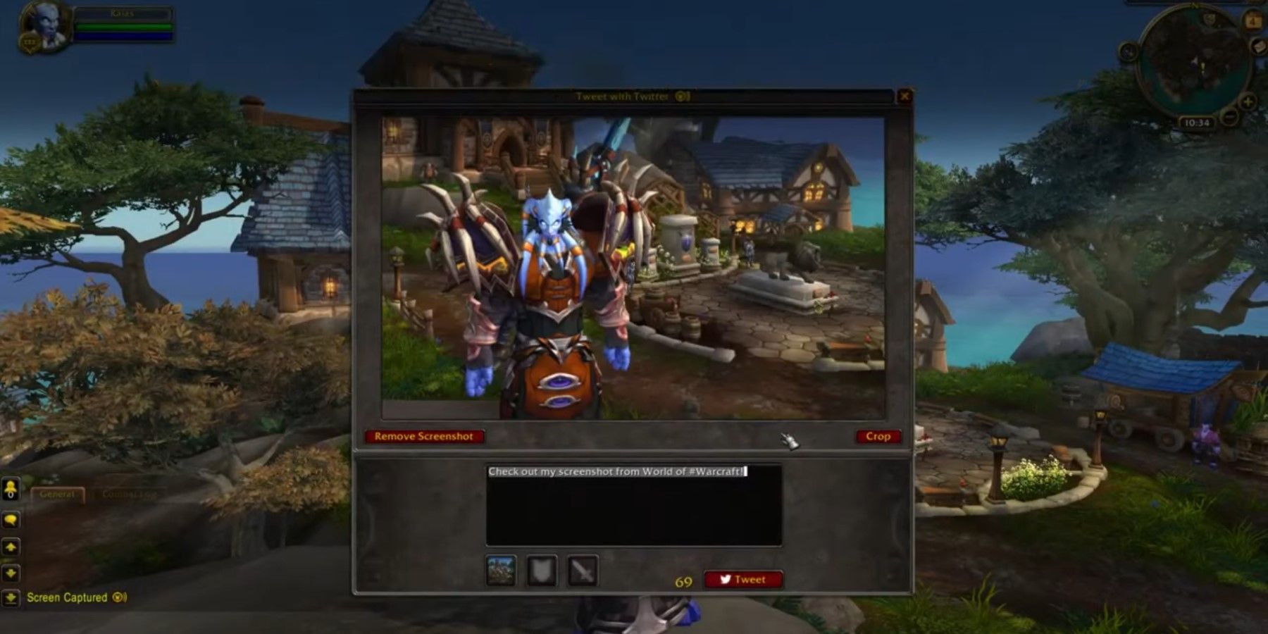 wow wod 6.1 twitter integration over