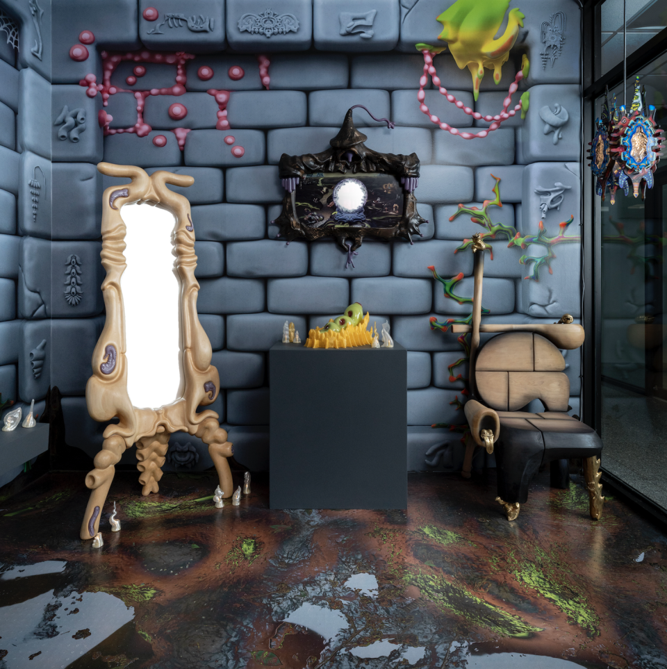 eine möbelausstellung im superhouse in new york