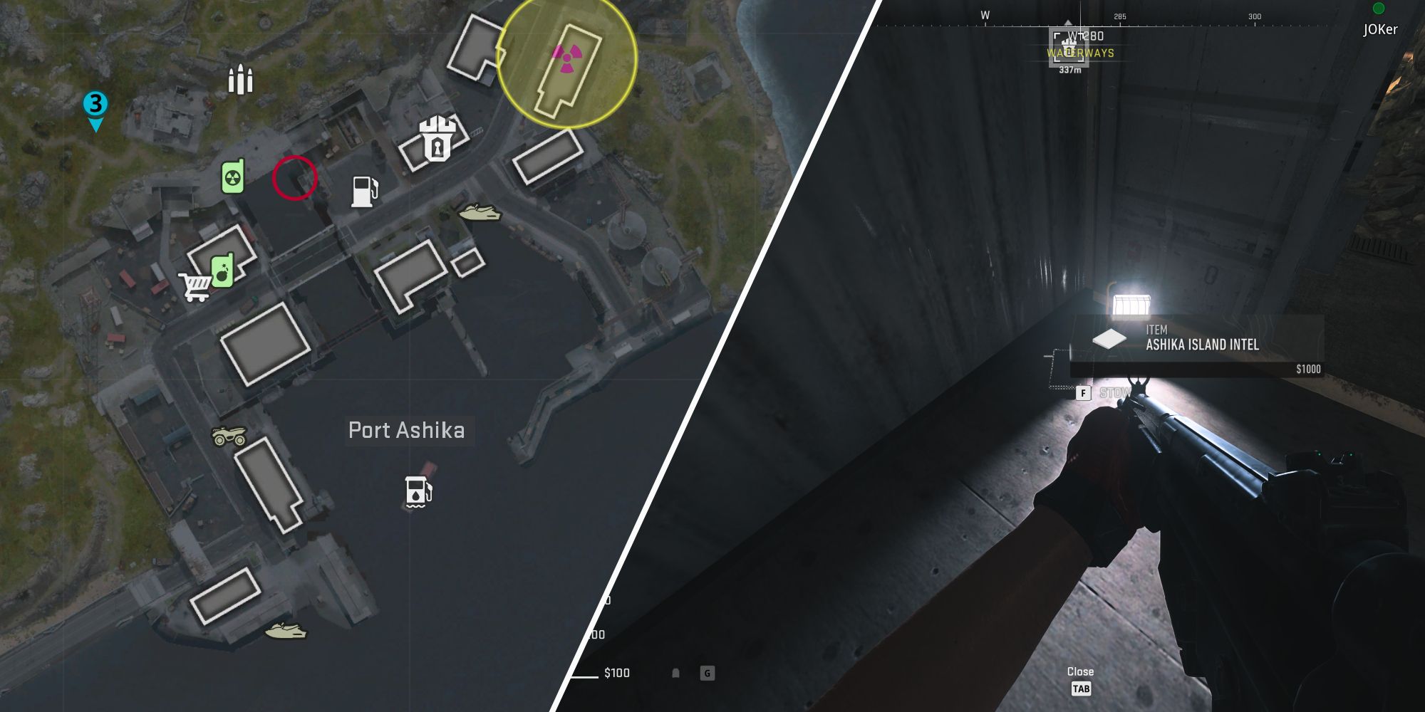 Wo finde ich die Ashika Island Intel für die Muddy Waters-Mission in der DMZ von Warzone 2? 