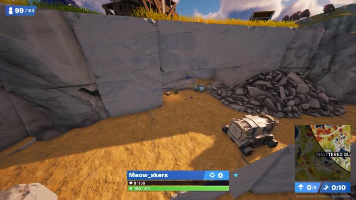 Versteckter Ort in Fortnite.