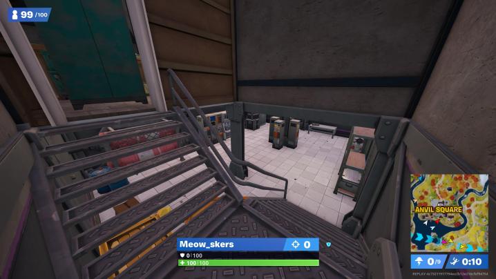 Unterirdischer Bereich in Fortnite.