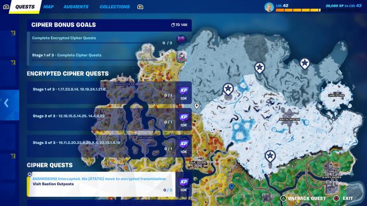 Liste der Quests in Fortnite.