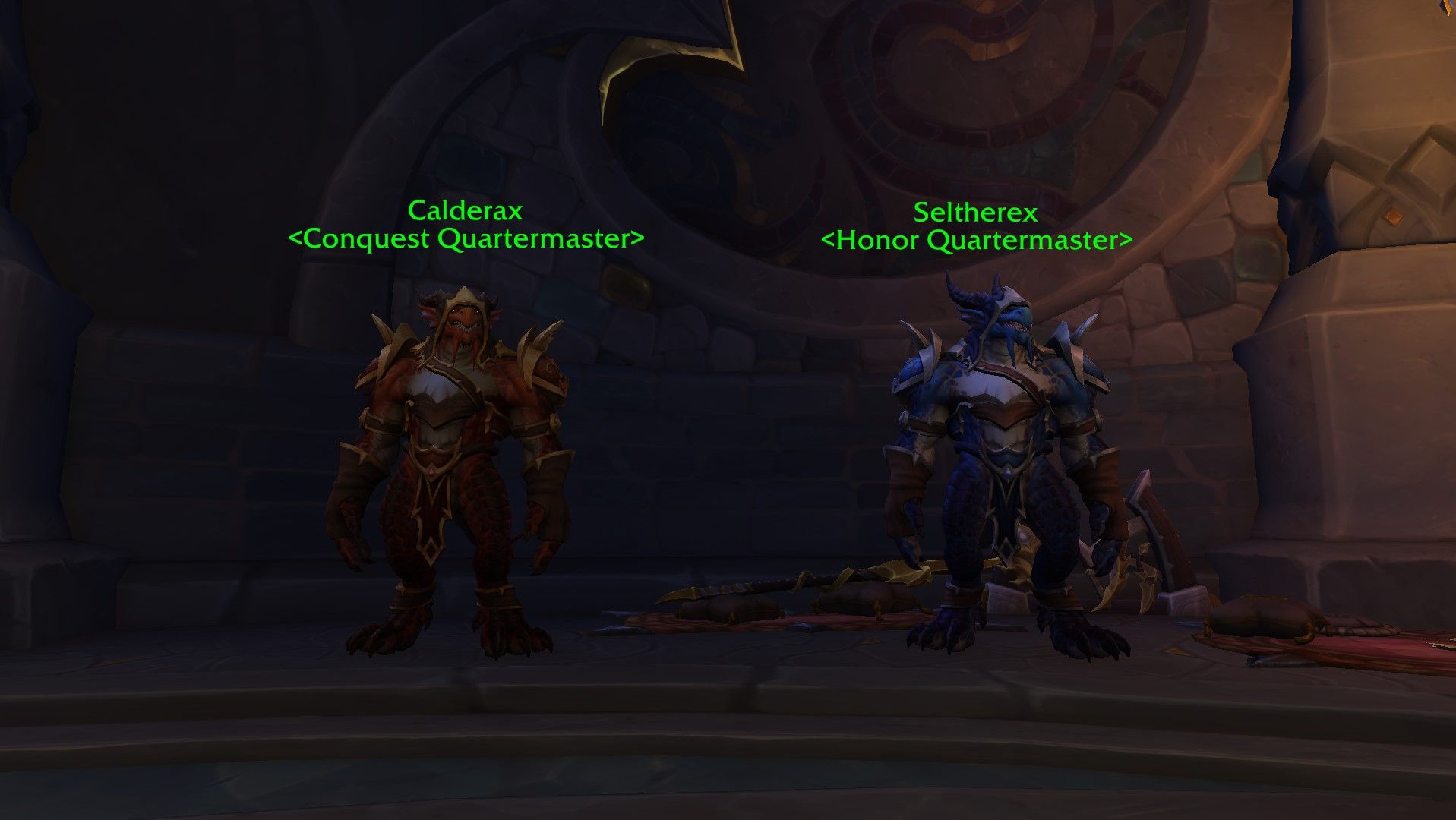 Die beiden PvP-Händler in Valdrakken in World of Warcraft.