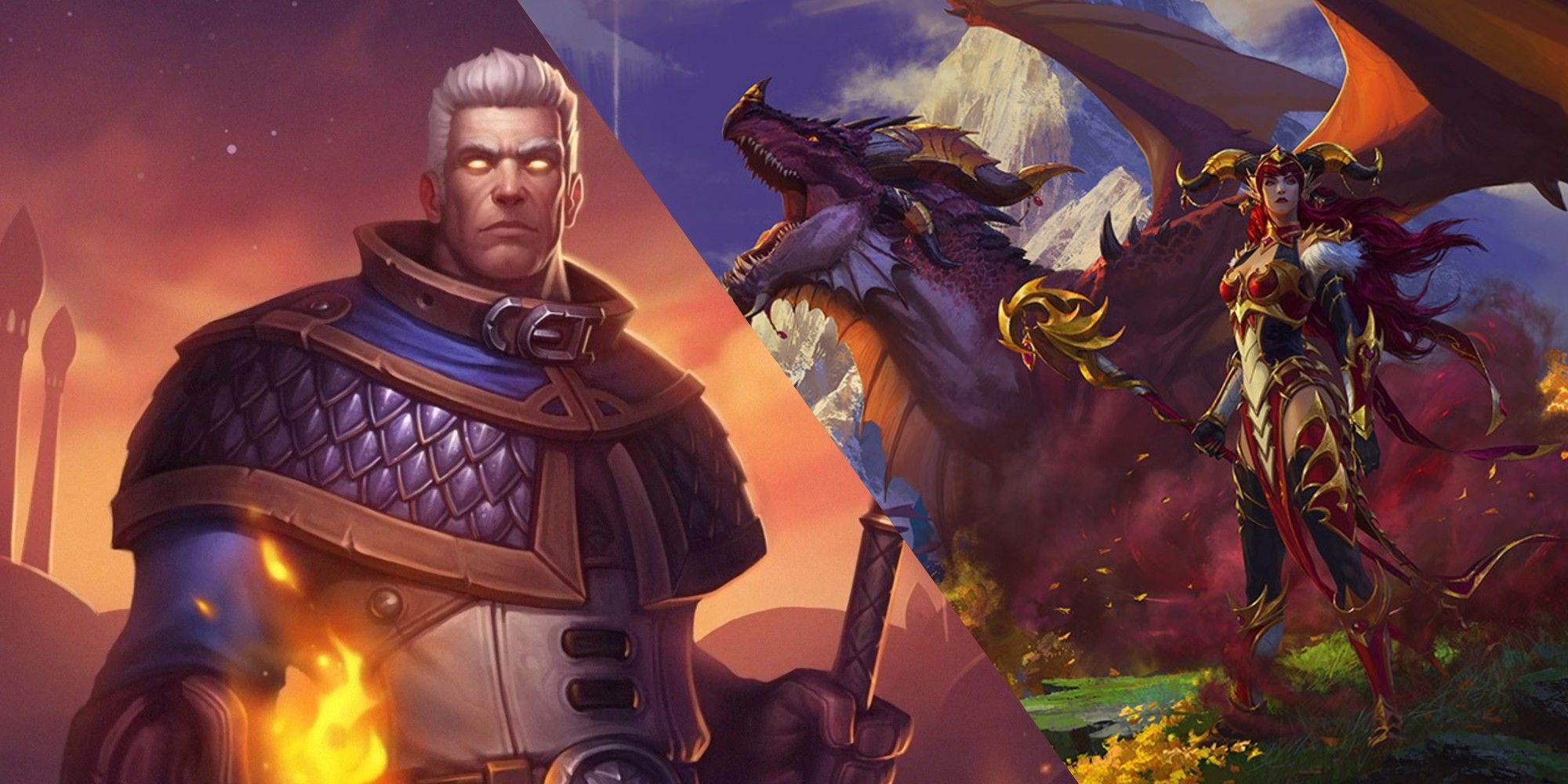 Official art of Archmage Khadgar and the loading screen from World of Warcraft: Dragonflight.
