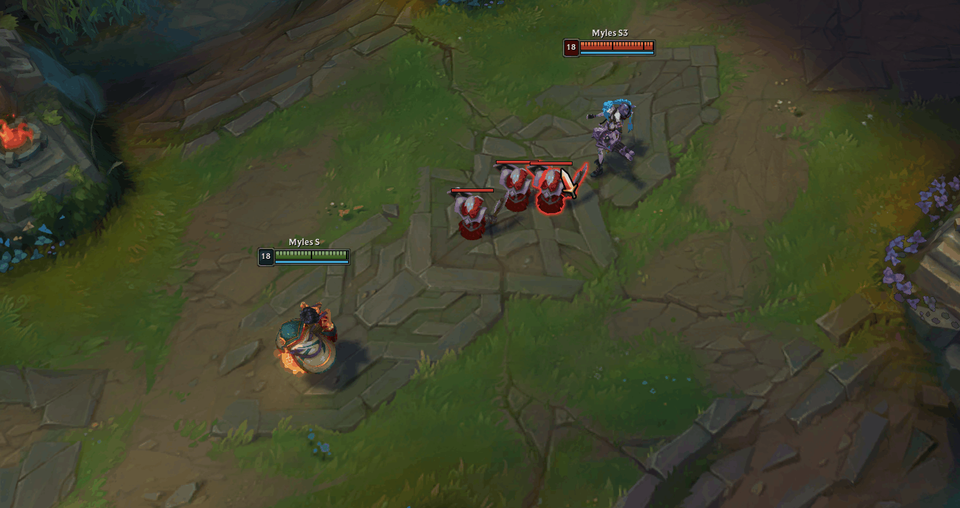 Milios Q-Ultra-Mega-Feuertritt wird gegen Vasallen eingesetzt