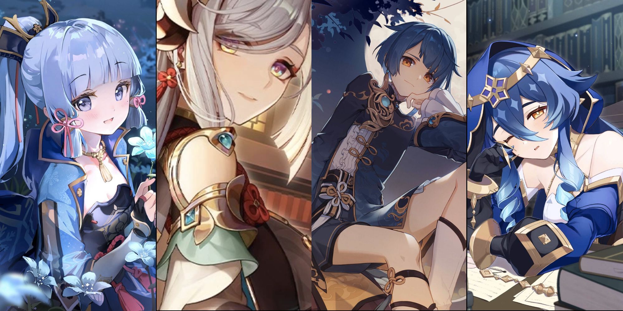 Genshin Impact Ayaka + Shenhe + Xingqiu + Layla