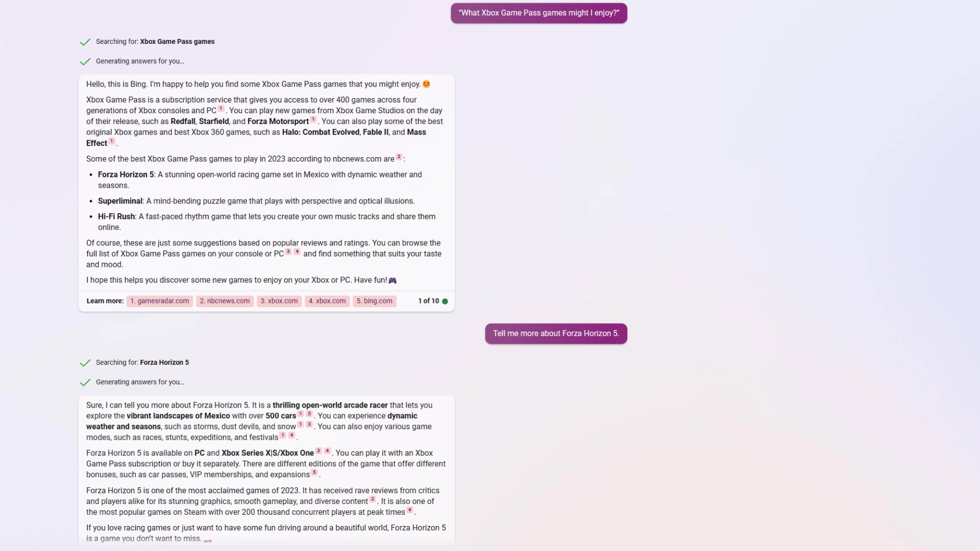 Bing KI-gestütztes Chat-Antwort-Asset