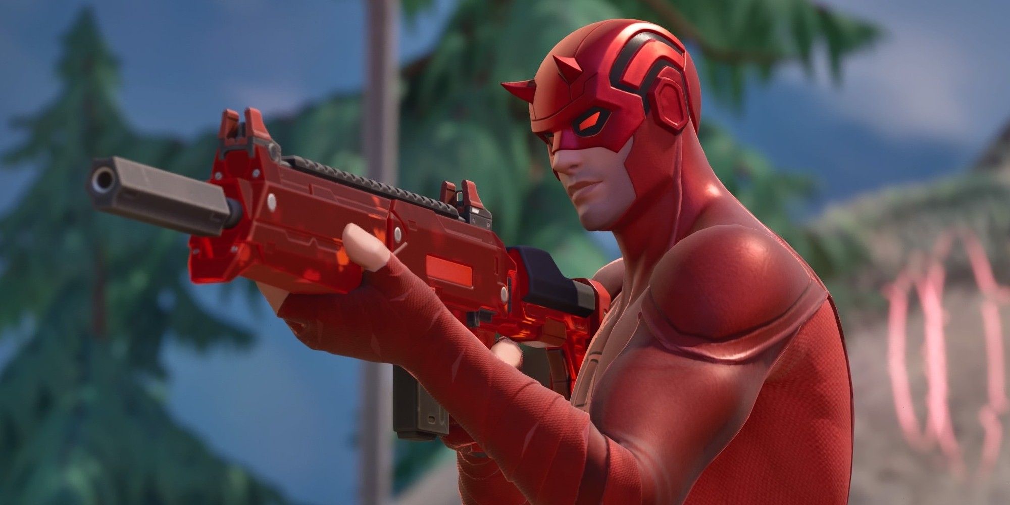 fortnite daredevil hält das verwüstungsunterdrückte sturmgewehr