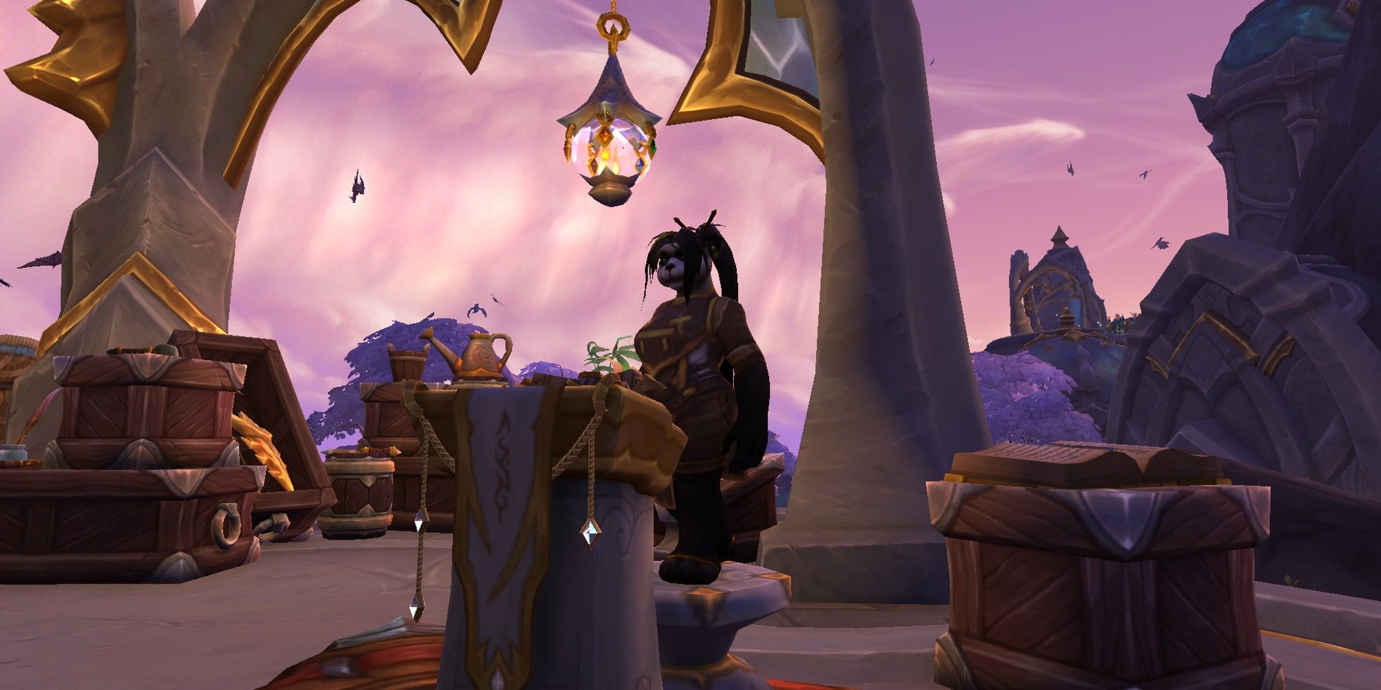 Clerk Silverpaw, a Crafting Order NPC, in Valdrakken in World of Warcraft.