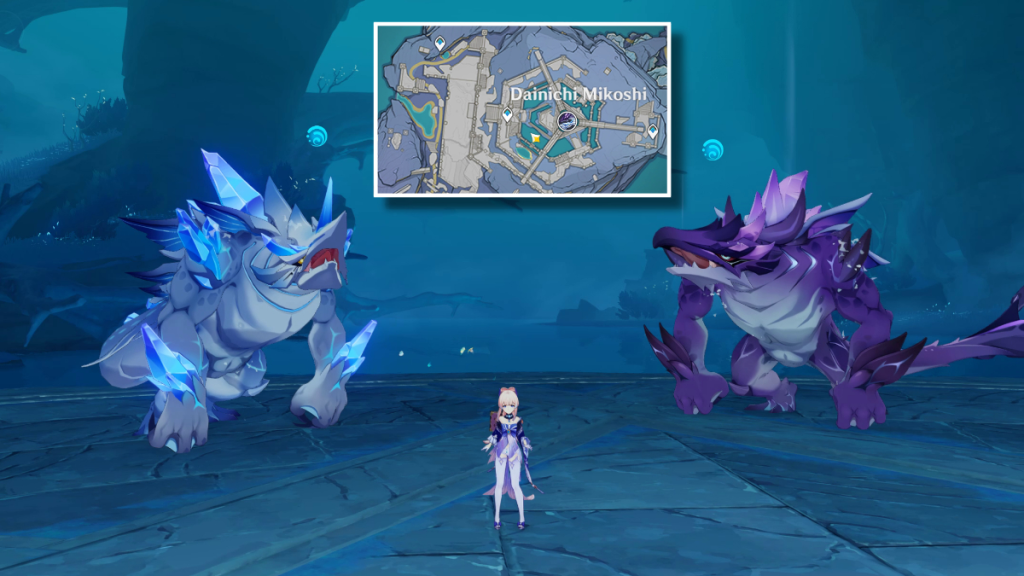 Dragonheir's False Fin Quelle und Standort der Bathysmal Vishap Herde in Genshin Impact
