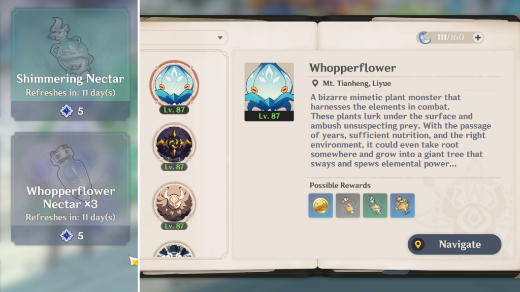Whopperflower-Material für Shenhe in Genshin Impact