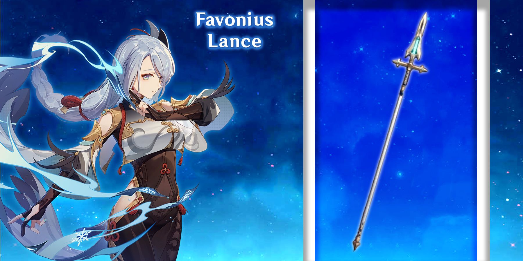 Shenhe hält die Favonius-Lanze im Genshin-Aufprall