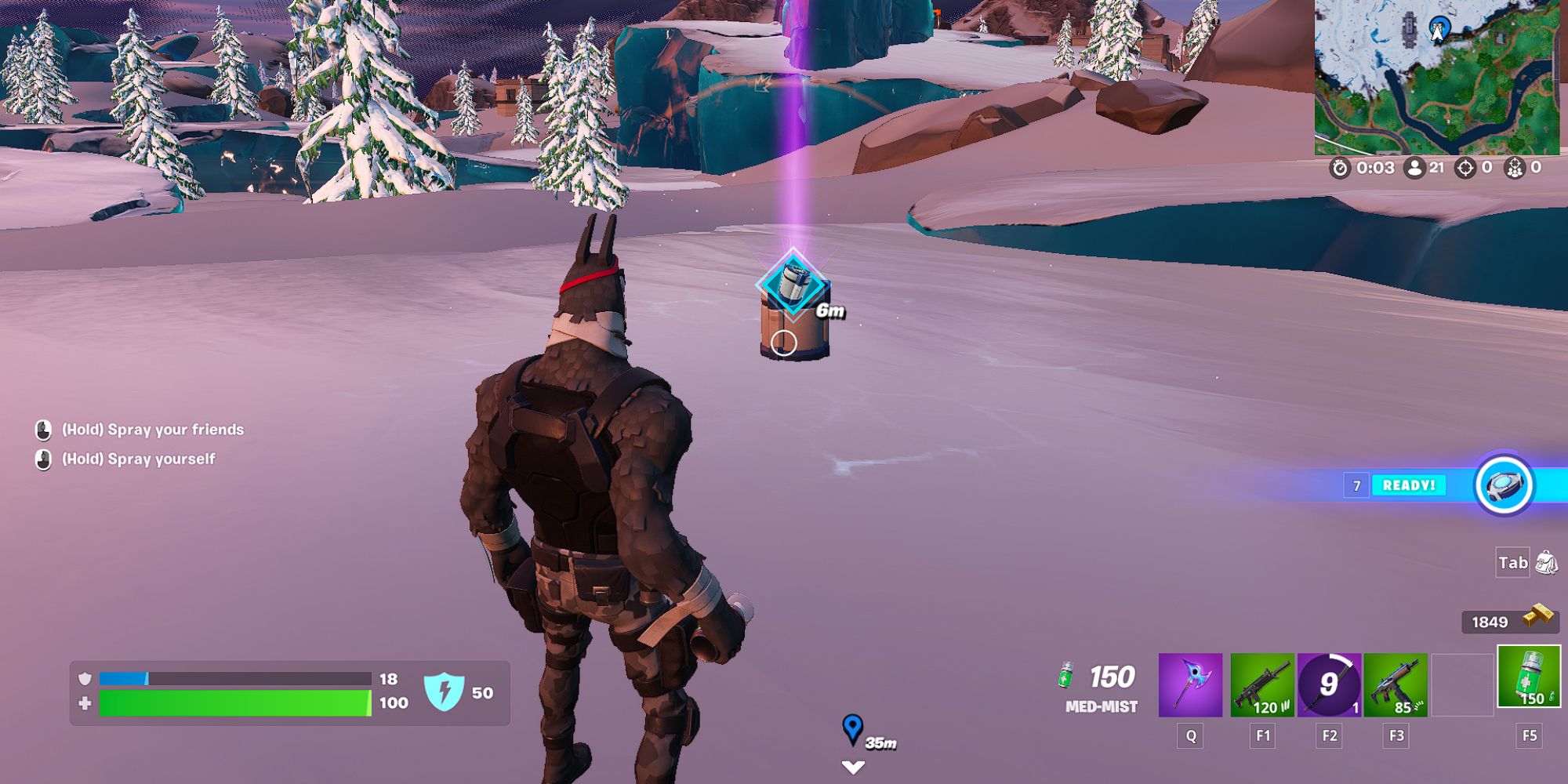 Fortnite Lt. John Llama Öffnen eines Kampfverstecks