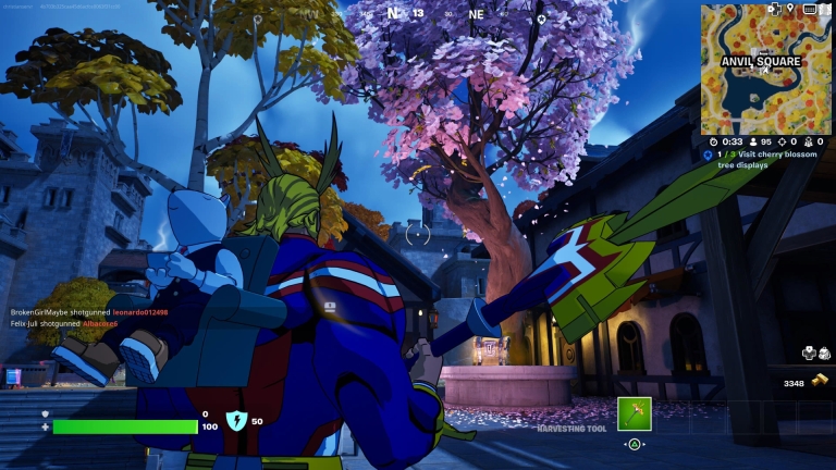 So besuchen Sie alle Cherry Blossom Tree Display-Standorte in Fortnite