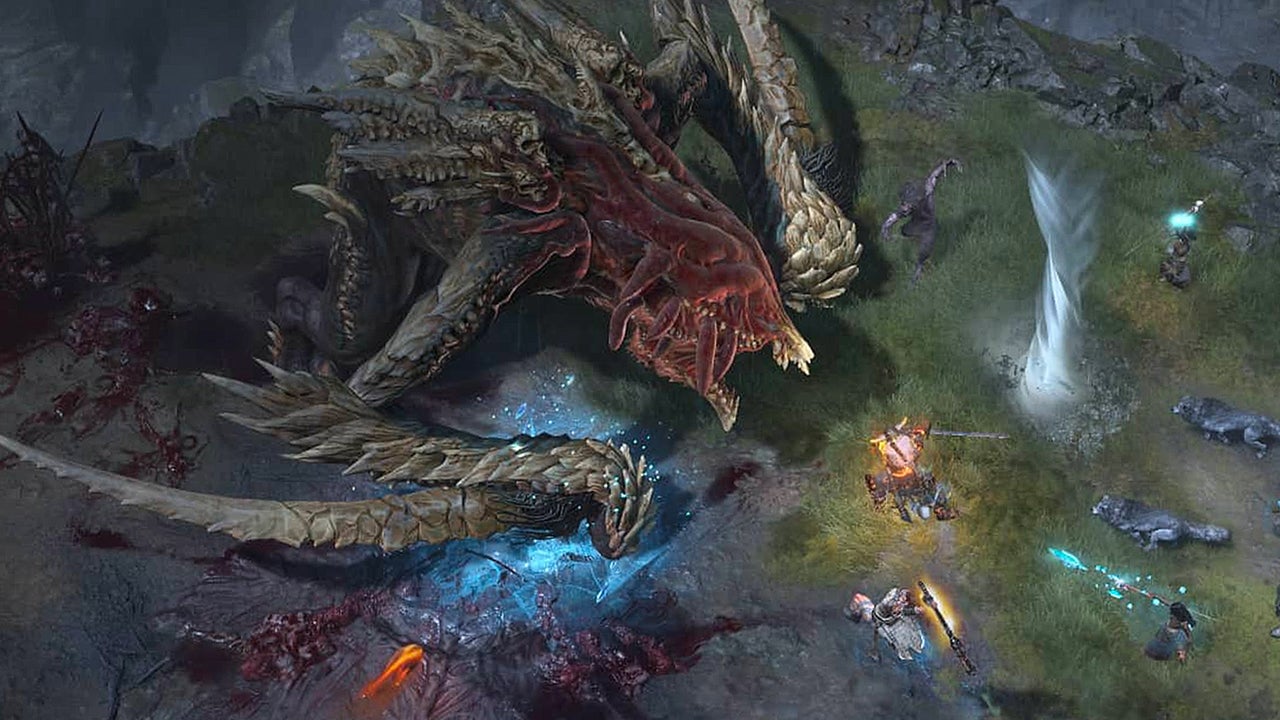 Diablo 4 Spieler (im Grunde) Solos World Boss Ashava