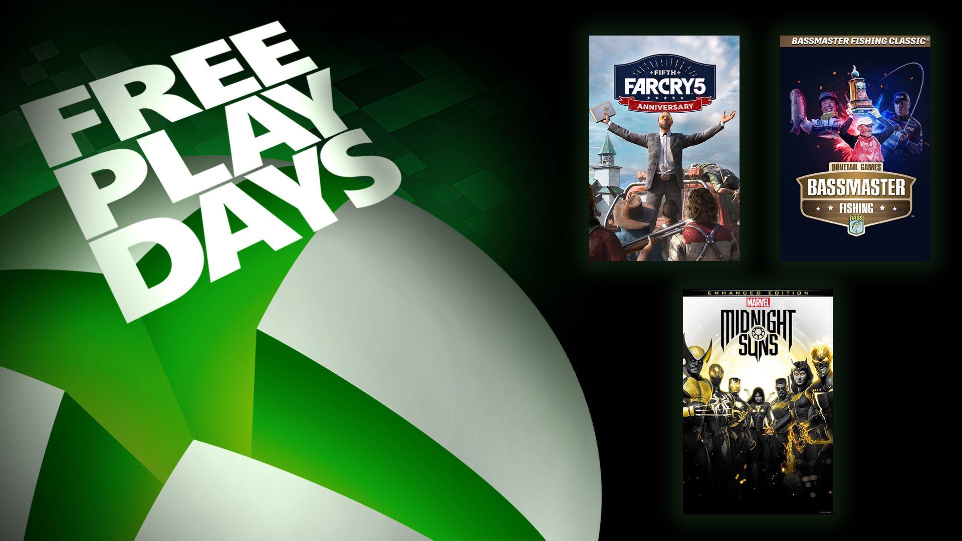 Kostenlose Spieltage – Far Cry 5, Bassmaster Fishing 2022: Classic Edition und Marvel's Midnight Suns Enhanced Edition