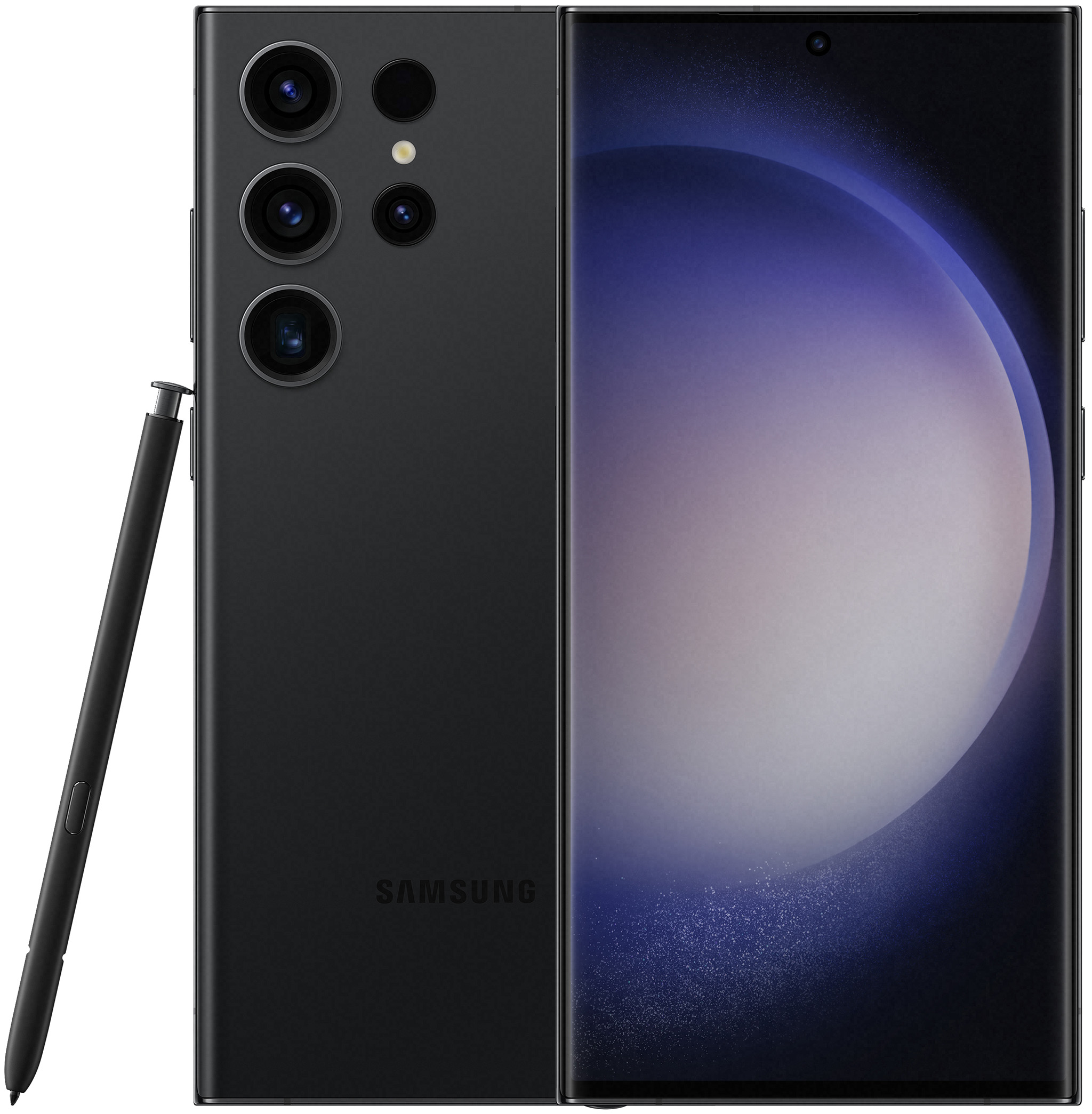 Offizielle Produktabbildungen des Samsung Galaxy S23 Ultra in Schwarz
