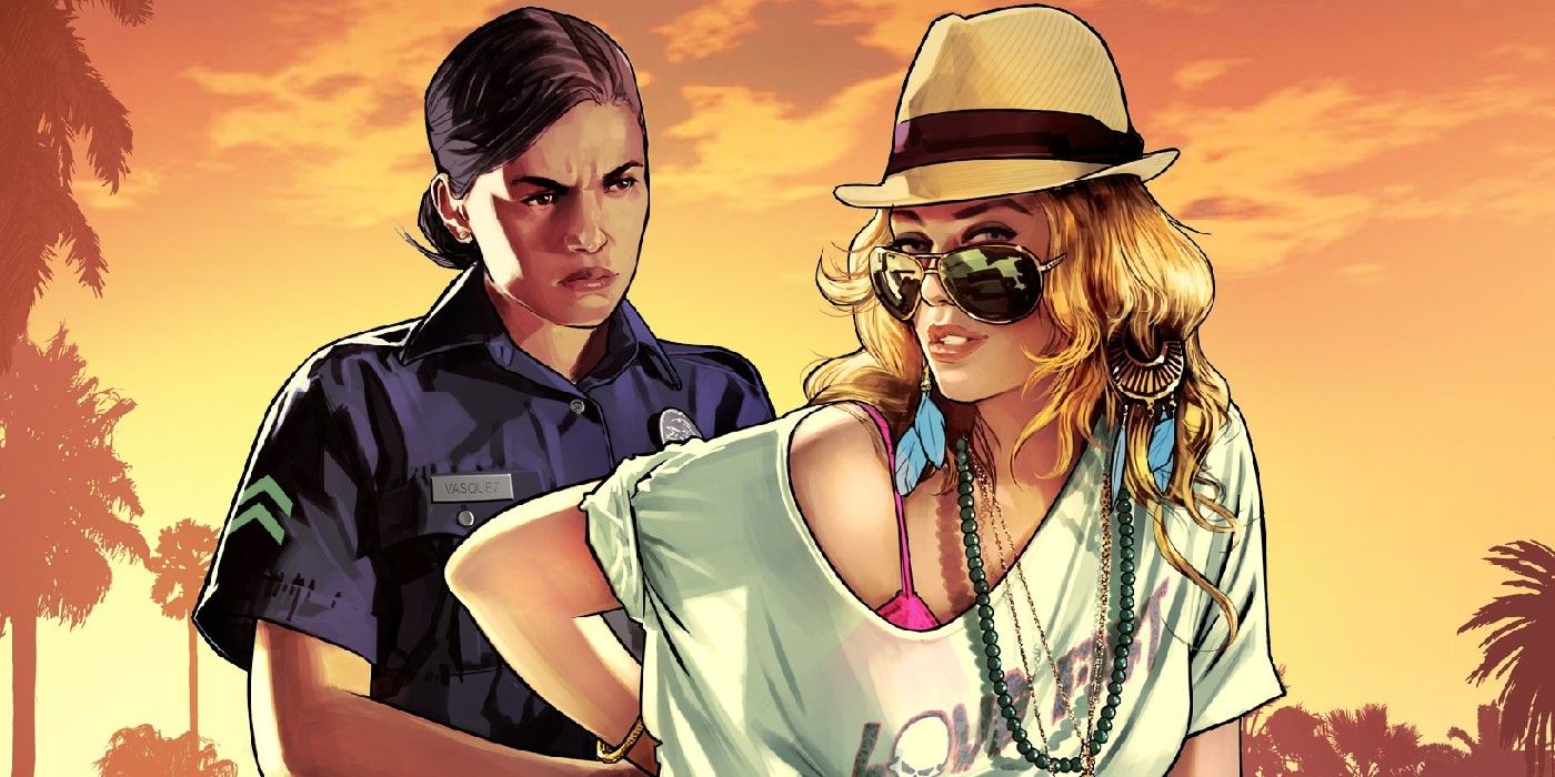Ein Bildschirmschoner für GTA V, der zwei weibliche Charaktere darstellt.